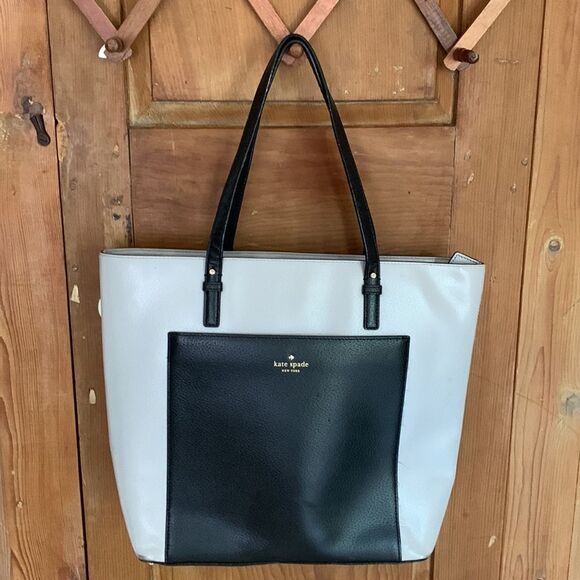 Kate Spade Grant Street black/gray colorblock Sadie tote bag - Picture 4 of 15